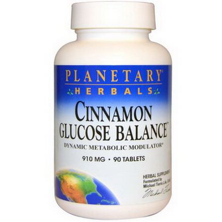 Planetary Herbals, Cinnamon Glucose Balance, 910mg, 90 Tablets