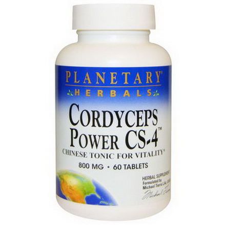 Planetary Herbals, Cordyceps Power CS-4, Chinese Tonic for Vitality, 800mg, 60 Tablets