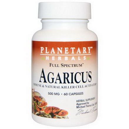 Planetary Herbals, Full Spectrum, Agaricus, 500mg, 60 Capsules