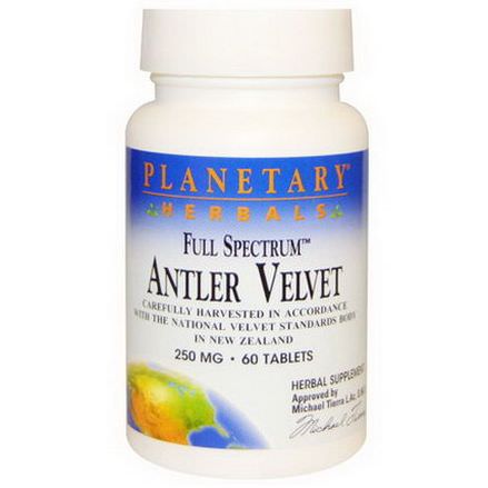 Planetary Herbals, Full Spectrum, Antler Velvet, 250mg, 60 Tablets