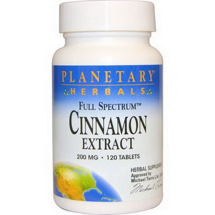 Planetary Herbals, Full Spectrum Cinnamon Extract, 200mg, 120 Tablets