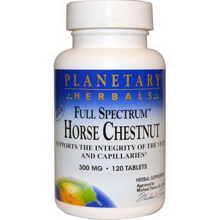Planetary Herbals, Full Spectrum Horse Chestnut, 300mg, 120 Tablets