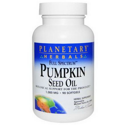 Planetary Herbals, Full Spectrum, Pumpkin Seed Oil, 1,000mg, 90 Softgels