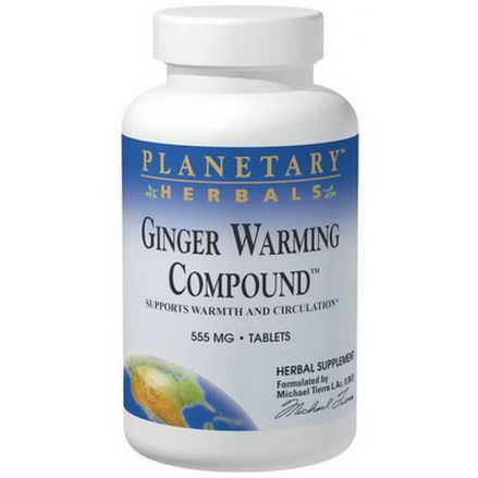 Planetary Herbals, Ginger Warming Compound, 555mg, 90 Tablets