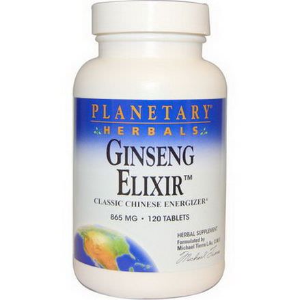 Planetary Herbals, Ginseng Elixir, 865mg, 120 Tablets