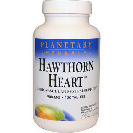 Planetary Herbals, Hawthorn Heart, 900mg, 120 Tablets