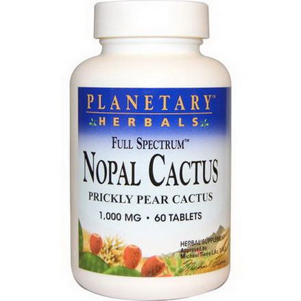 Planetary Herbals, Nopal Cactus, Full Spectrum, 1,000mg, 60 Tablets