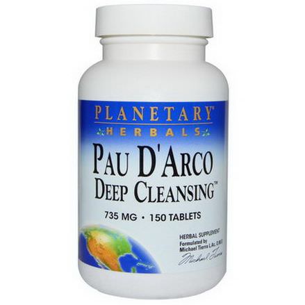 Planetary Herbals, Pau D'Arco Deep Cleansing, 735mg, 150 Tablets