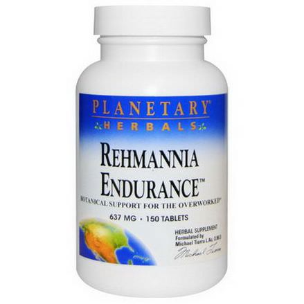 Planetary Herbals, Rehmannia Endurance, 637mg, 150 Tablets
