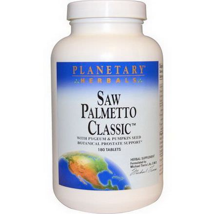 Planetary Herbals, Saw Palmetto Classic, 180 Tablets