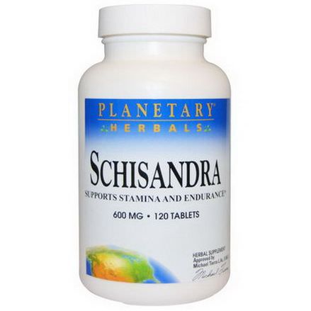 Planetary Herbals, Schisandra, 600mg, 120 Tablets