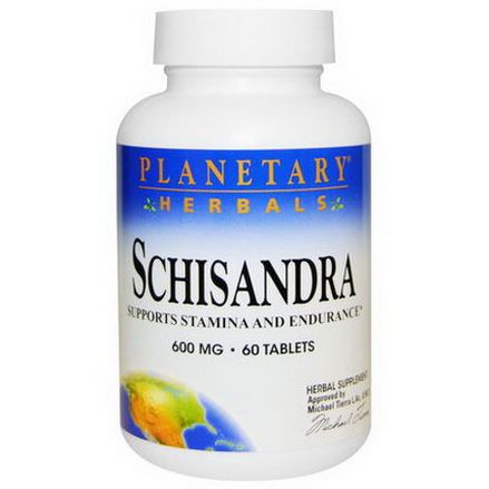 Planetary Herbals, Schisandra, 600mg, 60 Tablets