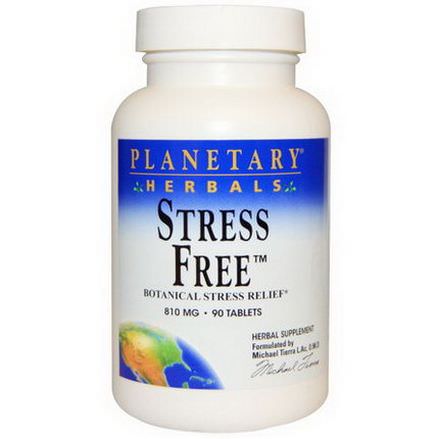 Planetary Herbals, Stress Free, Botanical Stress Relief, 810mg, 90 Tablets