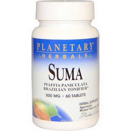 Planetary Herbals, Suma, 500mg, 60 Tablets