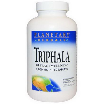 Planetary Herbals, Triphala, GI Tract Wellness, 1,000mg, 180 Tablets