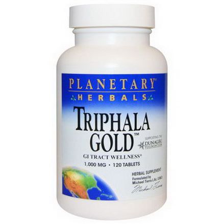 Planetary Herbals, Triphala Gold, GI Tract Wellness, 1,000mg, 120 Tablets