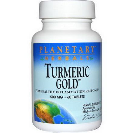 Planetary Herbals, Turmeric Gold, 500mg, 60 Tablets