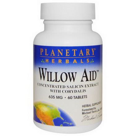 Planetary Herbals, Willow Aid, 635mg, 60 Tablets