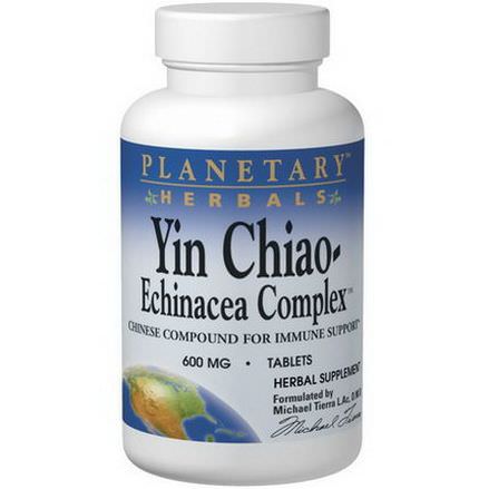 Planetary Herbals, Yin Chiao-Echinacea Complex, 600mg, 120 Tablets
