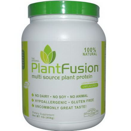 PlantFusion, Multi Source Plant Protein, Powder, Unflavored 454g