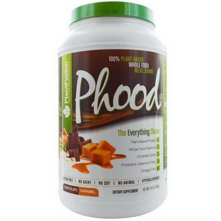 PlantFusion, Phood, 100% Plant-Based Whole Food Meal Shake, Chocolate Caramel 900g