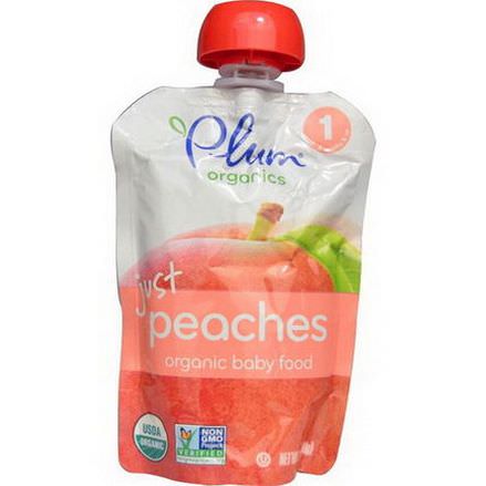 Plum Organics, Organic Baby Food, Stage 1, Just Peaches 99g
