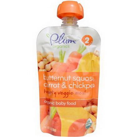 Plum Organics, Organic Baby Food, Stage 2, Butternut Squash Carrot&Chickpea 99g