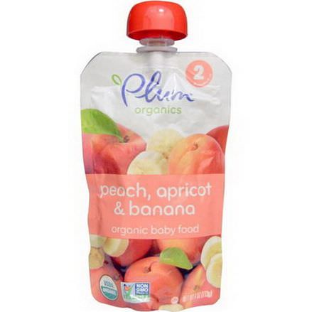 Plum Organics, Organic Baby Food, Stage 2, Peach, Apricot&Banana 113g
