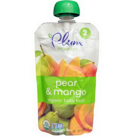 Plum Organics, Organic Baby Food, Stage 2, Pear&Mango 113g
