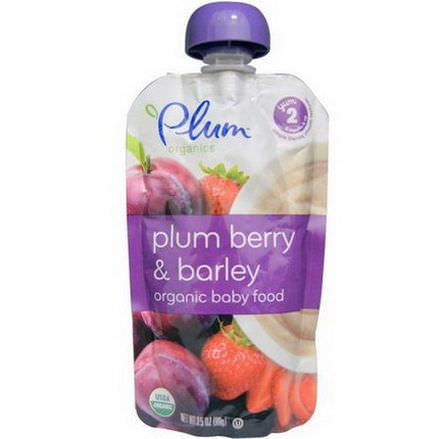 Plum Organics, Organic Baby Food, Stage 2, Plum Berry&Barley 99g