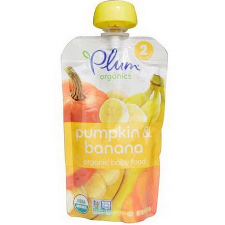 Plum Organics, Organic Baby Food, Stage 2, Pumpkin&Banana 113g