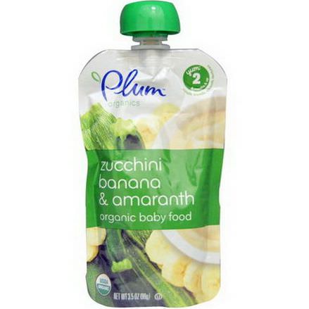 Plum Organics, Organic Baby Food, Stage 2, Zucchini Banana&Amaranth 99g