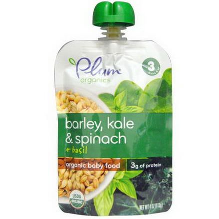 Plum Organics, Organic Baby Food, Stage 3, Barley, Kale&Spinach Basil 113g