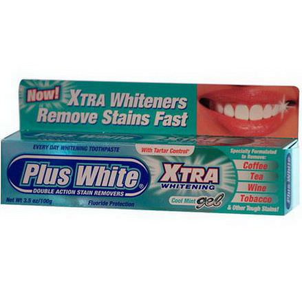 Plus White, Xtra Whitening with Tartar Control, Cool Mint Gel 100g