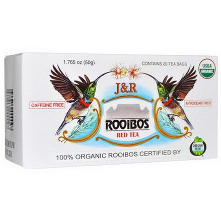 Port Trading Co. J&R Rooibos Red Tea, Caffeine Free, 20 Tea Bags 50g
