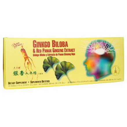 Prince of Peace, Ginkgo Biloba&Red Panax Ginseng Extract, 30 Bottles, 0.34 fl oz Each