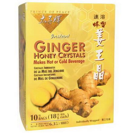 Prince of Peace, Instant Ginger Honey Crystals, 10 Bags 18g Each