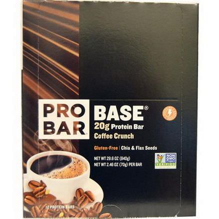 ProBar, Base, Protein Bar, Coffee Crunch 70g Each