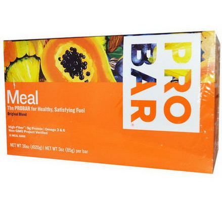 ProBar, Meal Bars, Original Blend, 12 Bars 85g Per Bar