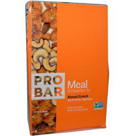 ProBar, Meal, The Simply Real Bar, Almond Crunch, 12 Meal Bars 85g Each