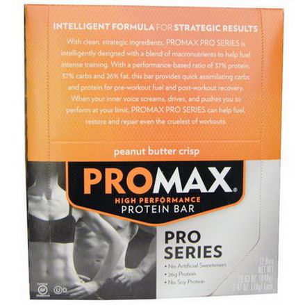 Promax Nutrition, Pro Series, High Performance Protein Bar, Peanut Butter Crisp, 12 Bars 70g Each