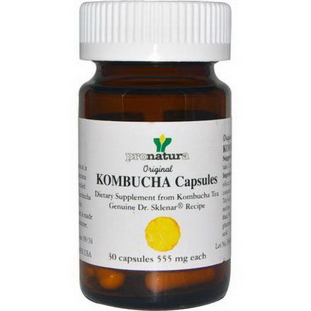 Pronatura, Original Kombucha Capsules, 555mg, 30 Capsules
