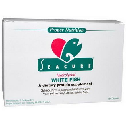 Proper Nutrition Inc. Seacure, White Fish, Hydrolyzed, 180 Capsules