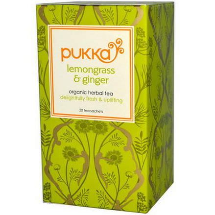 Pukka Herbs, Lemongrass&Ginger, Caffeine Free, 20 Tea Sachets 36g