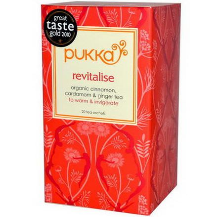 Pukka Herbs, Revitalise, Organic Cinnamon, Cardamom,&Ginger Tea, 20 Tea Sachets 40g