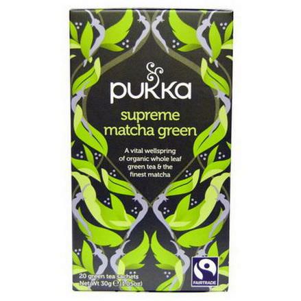 Pukka Herbs, Supreme Matcha Green, 20 Green Tea Sachets 30g