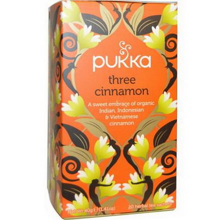 Pukka Herbs, Three Cinnamon Tea, Caffeine Free, 20 Herbal Tea Sachets 40g