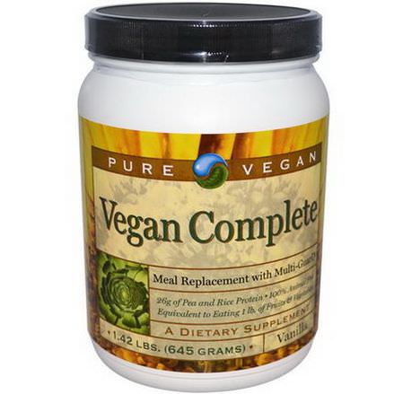 Pure Advantage, Pure Vegan, Meal Replacement with Multi-GuarD, Vanilla 645g