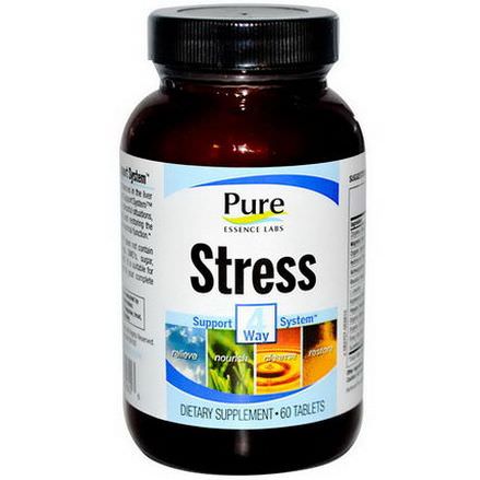 Pure Essence, Stress, 4 Way Support System, 60 Tablets