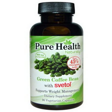 Pure Health, Green Coffee Bean, With Svetol, 90 Veggie Caps